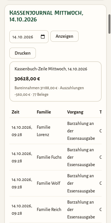Finanzseite auf dem Telefon